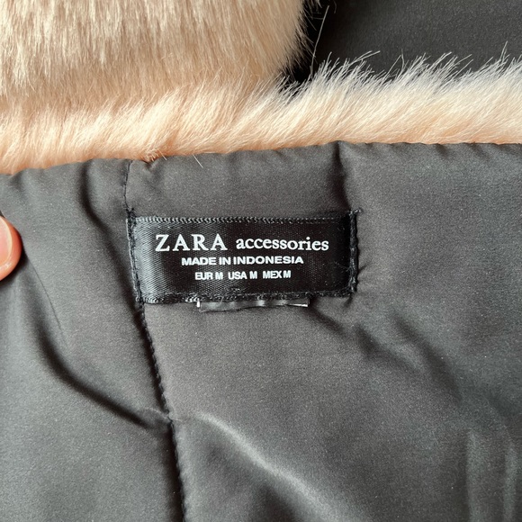 Zara pink faux fur scarf - Picture 7 of 7